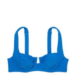 Mix & Match Full Coverage Bikini Top Blue Size 34B